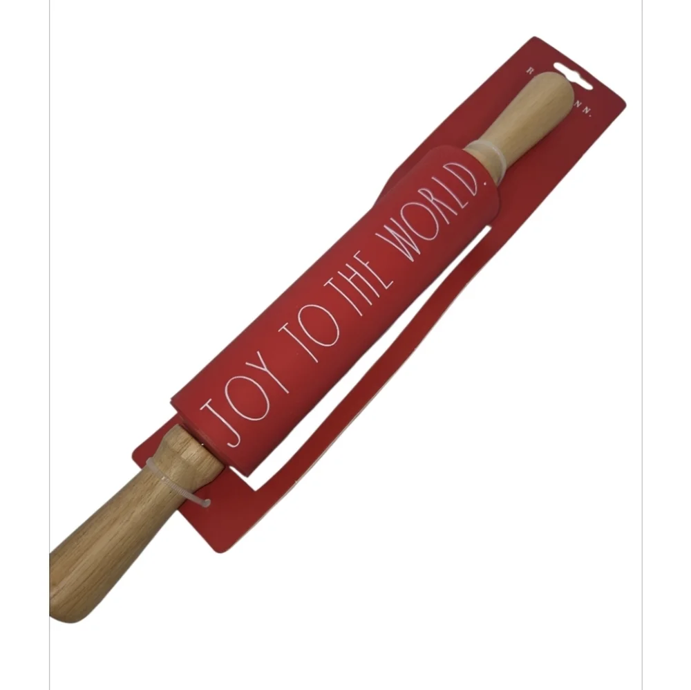 Rae Dunn Joy To The World Rolling Pin And 3 Piece Ho Ho Ho Spatula Set NEW